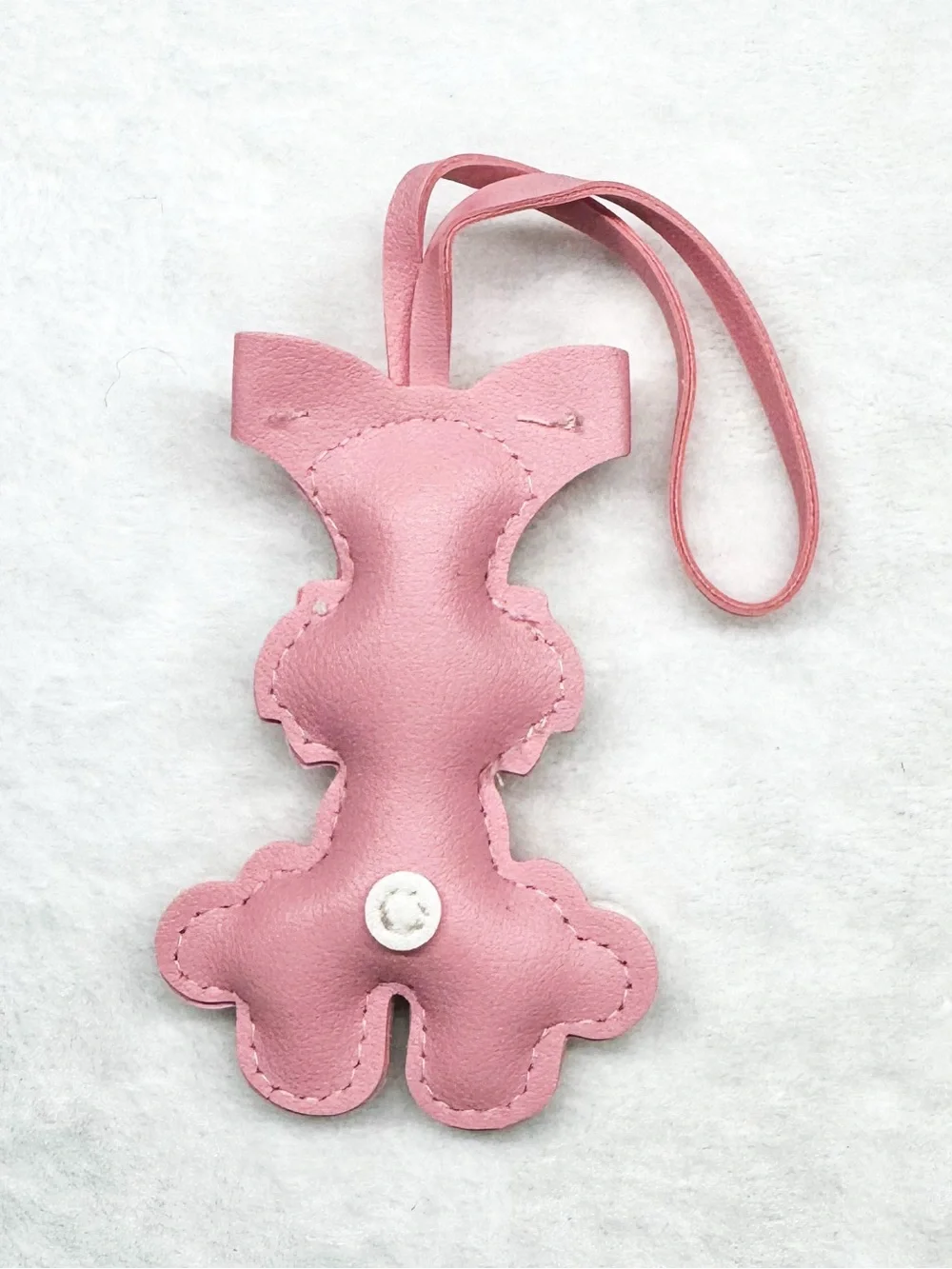 Pink Schnauzer Dog Bag Charm Keychain Purse Accessory